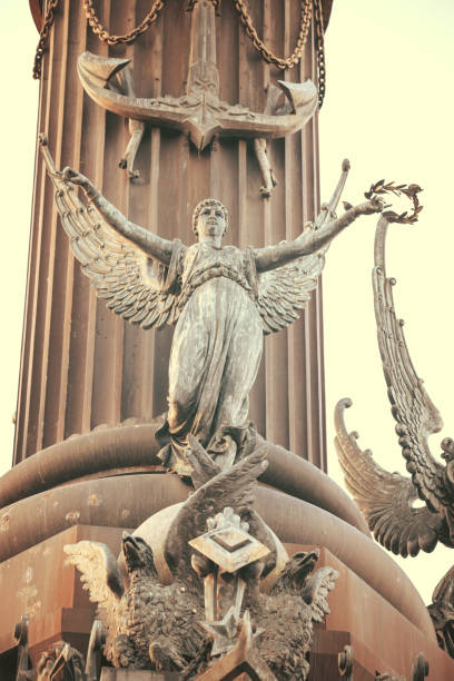 Columbus column on the Barcelona habour with high details