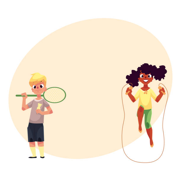 Cartoon Jump Rope Racket 60+ Black Girl Jump Rope Stock Illustrations, Royalty-Free Vector ...