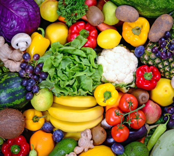 istock Huge group of fresh vegetables and fruit - High quality studio shot 650246106