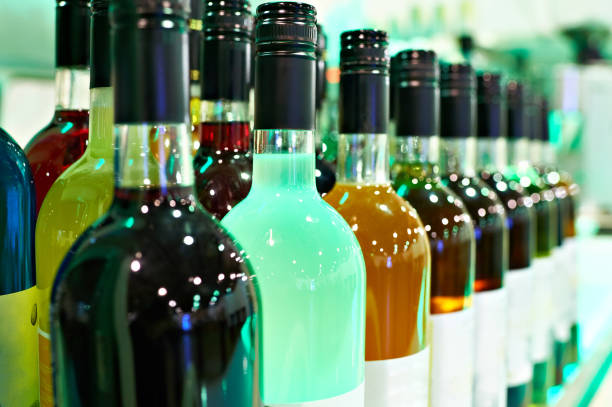 istock Bottles with liquors in the cafe bar 650247370