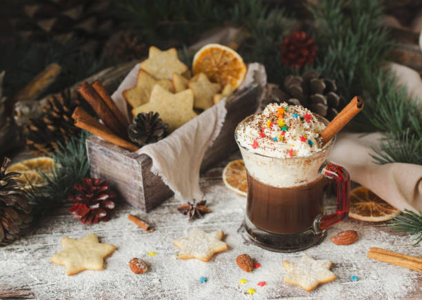 istock hot chocolate and ginger bread, Christmas or New Year 650252450