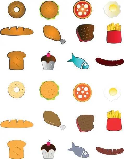 Vector illustration of food food