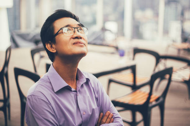 istock Closeup of Thoughtful Senior Man in Cafe 650278514
