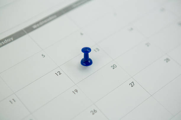 istock Close-up of blue push pin 650303074