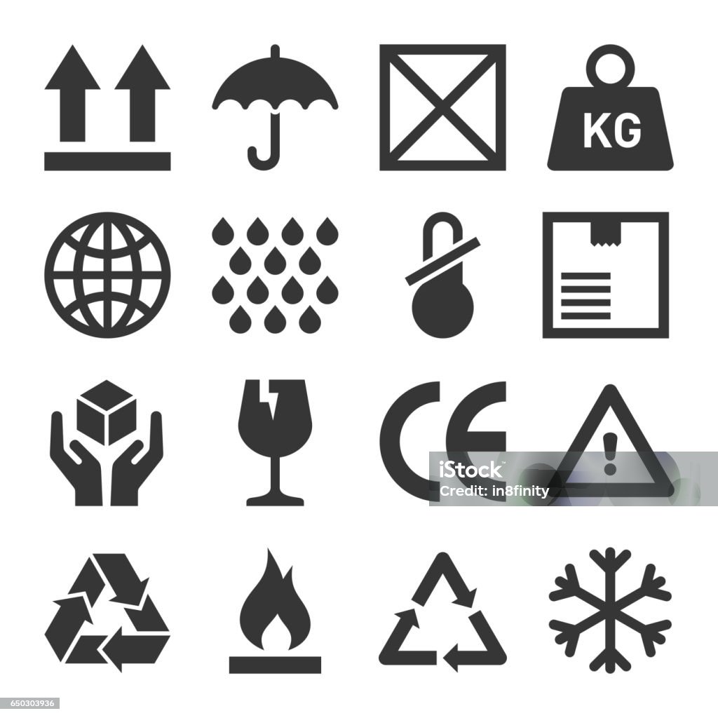 Container Simbols Shipping Box Symbols