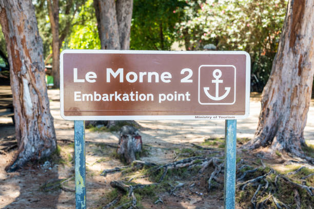 istock Le Morne bay Embarkation point sign 650323358