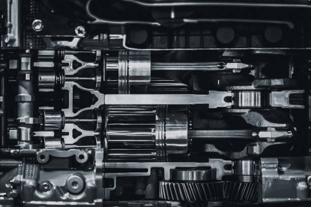 istock cut inside boat engine pistal metal black and white color tone with grain texture 650357414