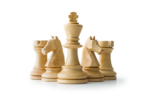 Chess, White Background, Clipping path