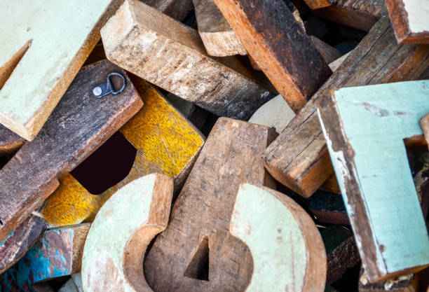 istock Grunge wooden letters background 650429062