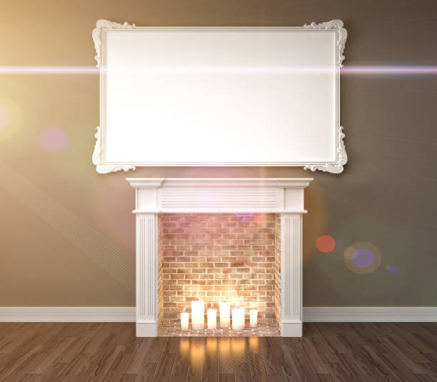 istock mock up poster frame in interior background. 3D Illustration 650441348