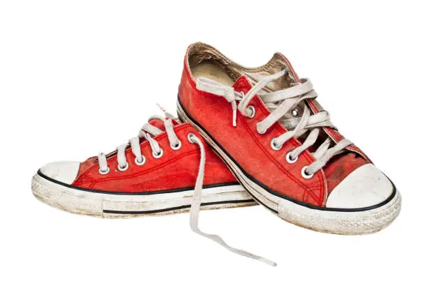 Photo of Red old retro sneakers