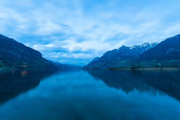 istock Mountain lake landscape in the evening. Long exposure. 650488302