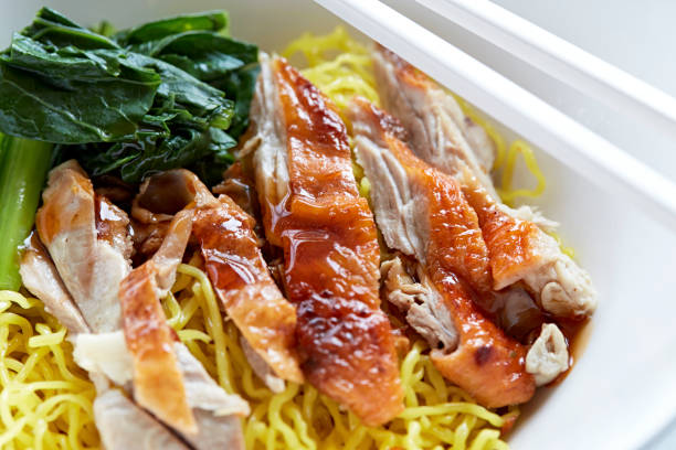 istock Roasted duck with yellow jade noodles 650510776