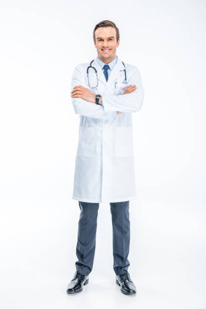 istock Male doctor with stethoscope 650542896