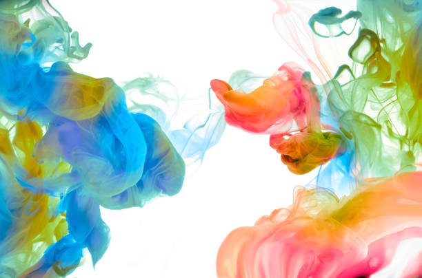 istock Acrylic colors in water. Abstract background. 650554746
