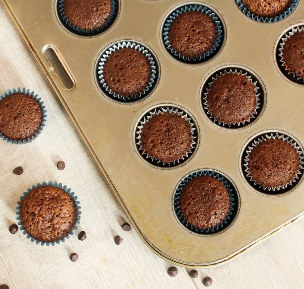 istock Homemade Brownie cupcakes in a muffin pan 650598938