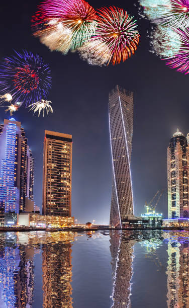 istock New Year fireworks display in Dubai Marina, UAE 650606358