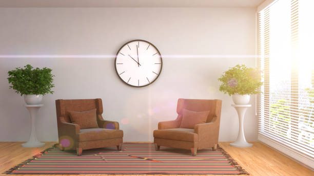 istock interior with chair. 3d illustration 650617172
