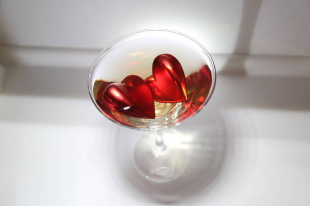 Heart in a martini glass
