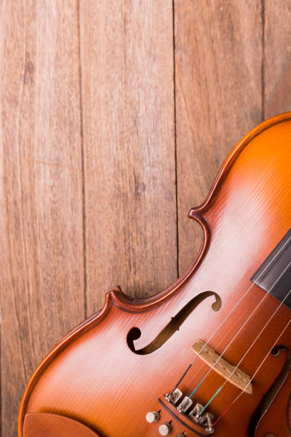 istock violin in vintage style on wood background 650630288