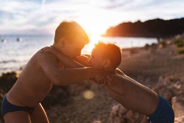 istock Brothers in the sunset 650656912