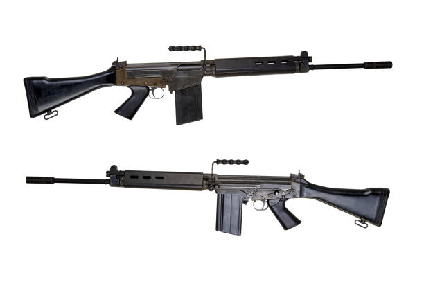 istock Two Side view of a assault rifle 650661494