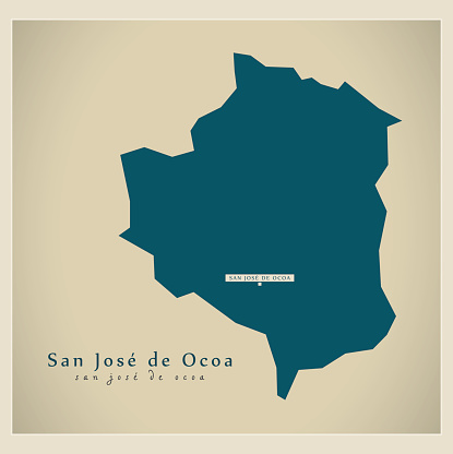 Modern Map - San Jose de Ocoa DO illustration silhouette