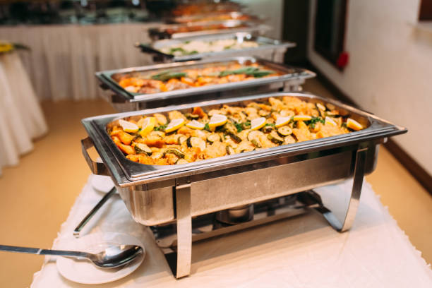 istock Catering Food Wedding Event Table 650668366