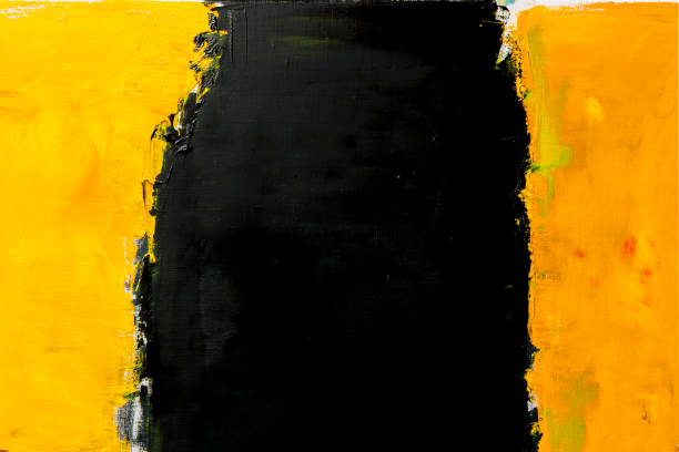 istock Abstract painted yellow and black art backgrounds. 650674948