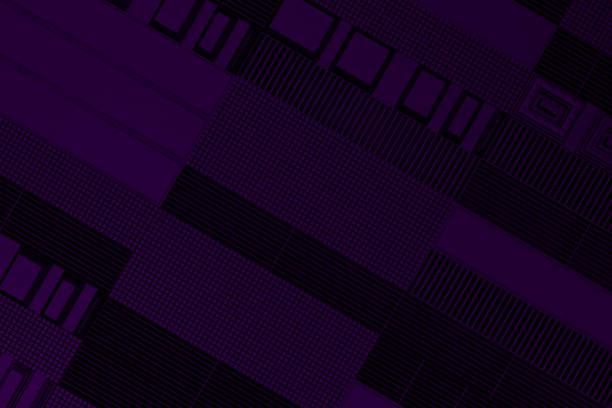 istock Futuristic technological or industrial background made from metal grates and extruded elements 650682840