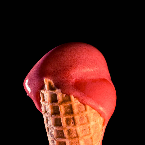 istock Isolated Strawberry Sorbet Ice Cream 650694342