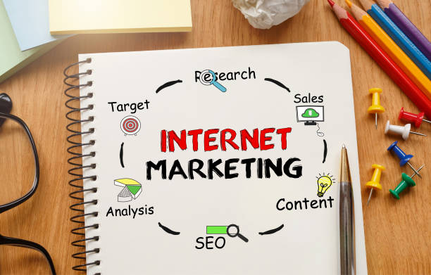 istock Notebook with Toolls and Notes about Internet Marketing 650695520