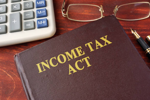 istock Book with title The Income Tax Act. 650700180