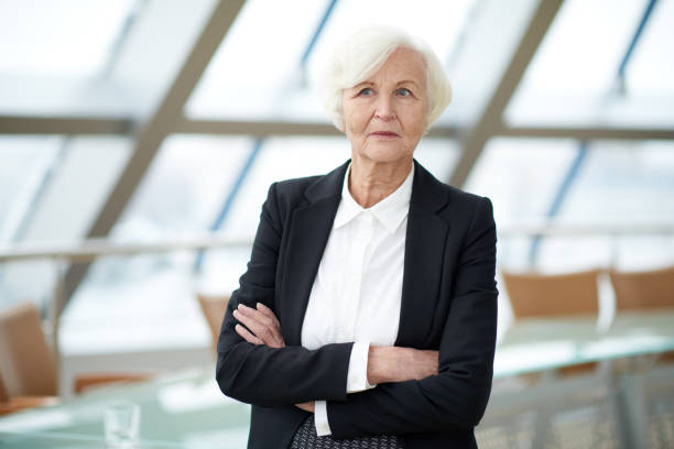 istock Serious senior businesswoman 650704026