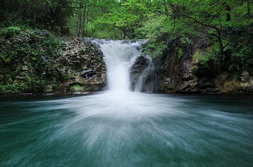 Tomara waterfall in Trabzon in spring