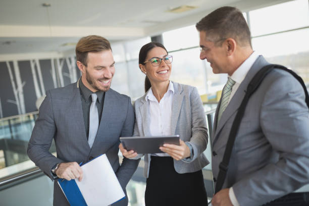 istock Business people discussing business strategy using digital tablet 650734974