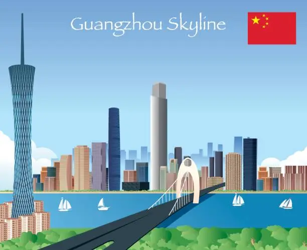 Vector illustration of Guangzhou