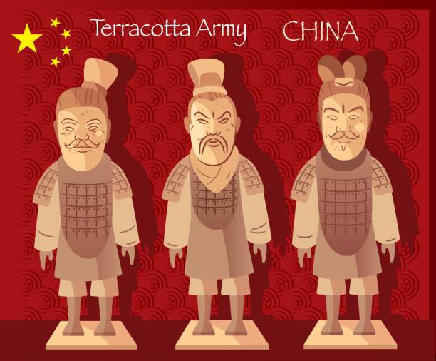 ilustrações de stock, clip art, desenhos animados e ícones de cerâmica de terracota exército - shaanxi province illustrations