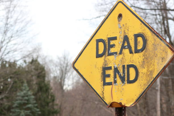 Dead End Sign Close Up Stock Photo - Download Image Now - Dead End Sign,  Horror, Spooky - iStock