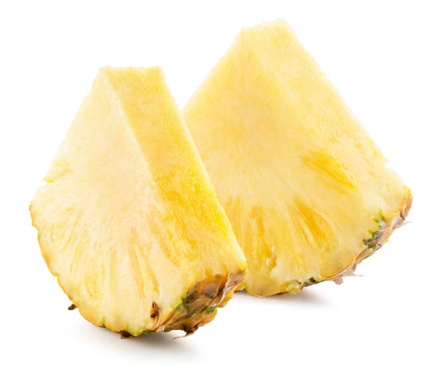 istock pineapple slices isolated on the white background 650896726