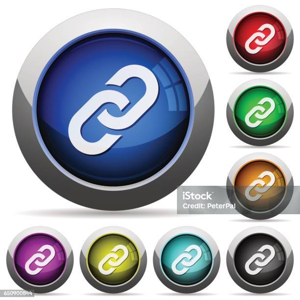 Good Link Button Background Link Button Set Stock Illustration - Download Image Now - Blue, Chain ...