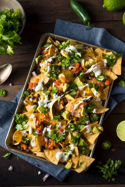 istock Homemade Loaded Sheet Pan Nachos 650955996