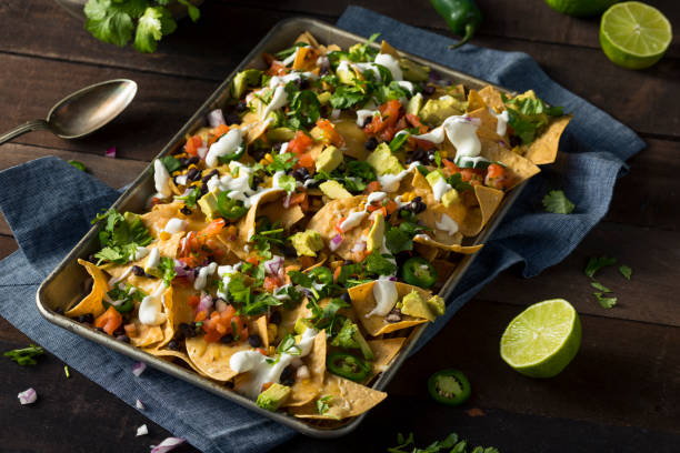 istock Homemade Loaded Sheet Pan Nachos 650965562