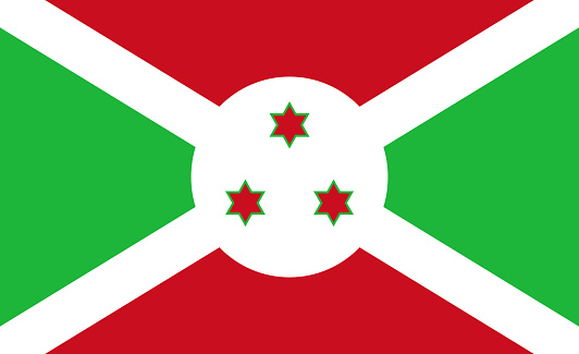 Flag of the African country Burundi