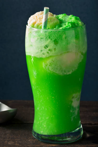 istock Homemade Green Ice Cream Soda Float 650981980
