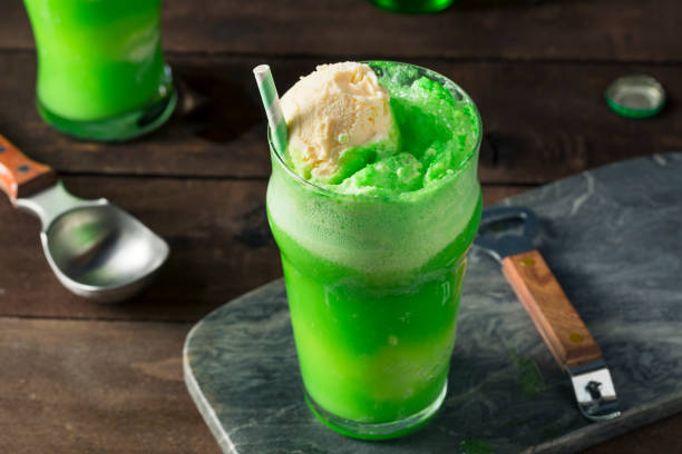 istock Homemade Green Ice Cream Soda Float 650986518