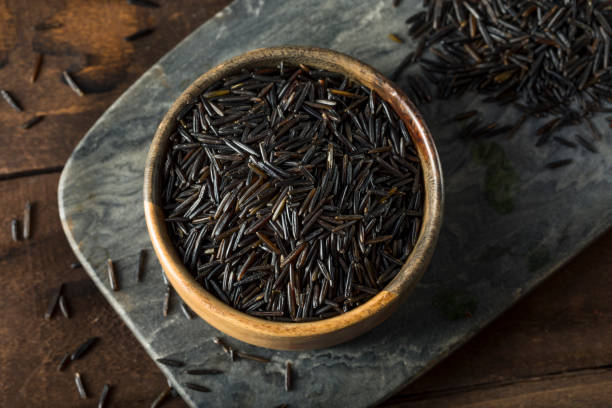 istock Organic Dry Black Wild Rice 650992798