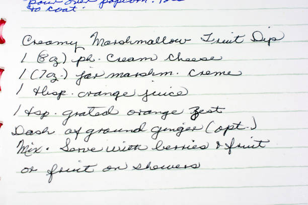 istock My favorite recipes, vintage and hand written marshmellow fruit dip 650996924