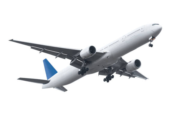 istock Commercial airplane on white background with clipping path 651005694