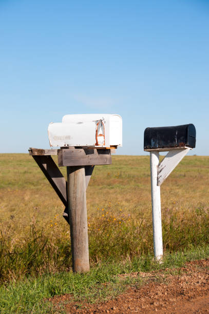 istock Vintage metal rural mailbox on field edge in autumn 651009112